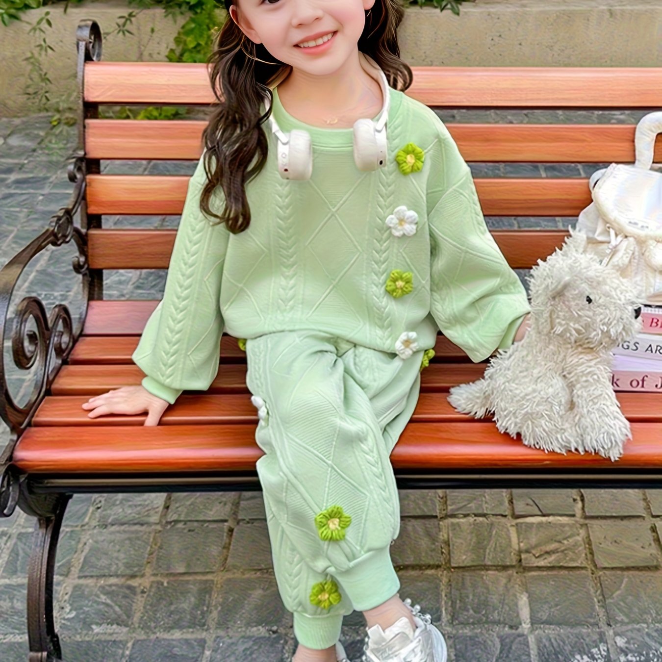 Girls' Spring and Autumn Fashion Set Korean Style 2025 New Girls' Outfit with Two-Piece Internet Celebrity