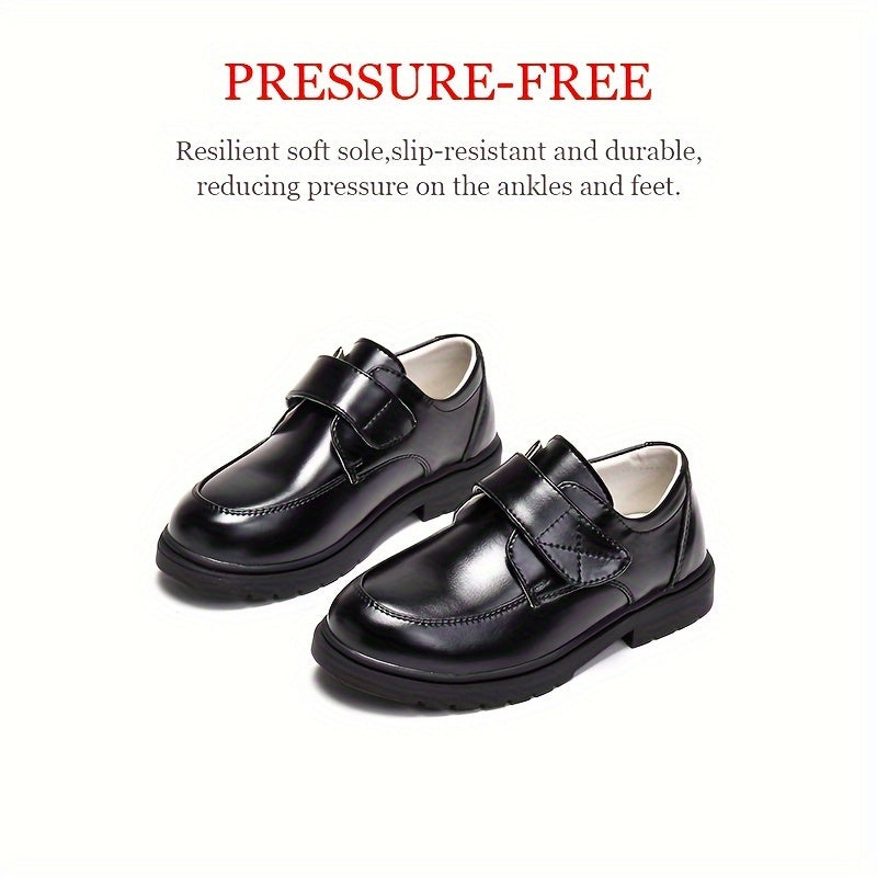 Boys' School Shoes Soft Sole Performance New Style Black Flower Boy Little Boys