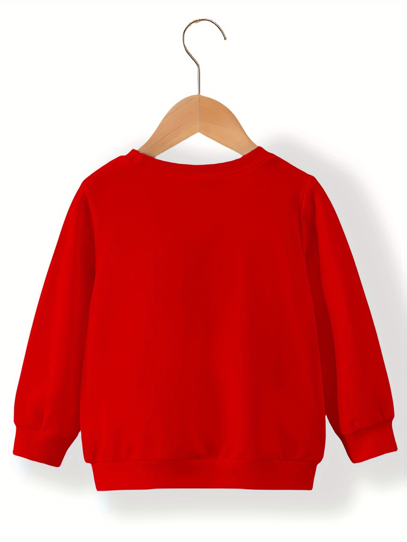 Girls' Casual Long Sleeve Round Neck Sweatshirt - Heather Gray with Random Print, Soft Warm Fabric, Regular Fit for Autumn\u002FWinter,
