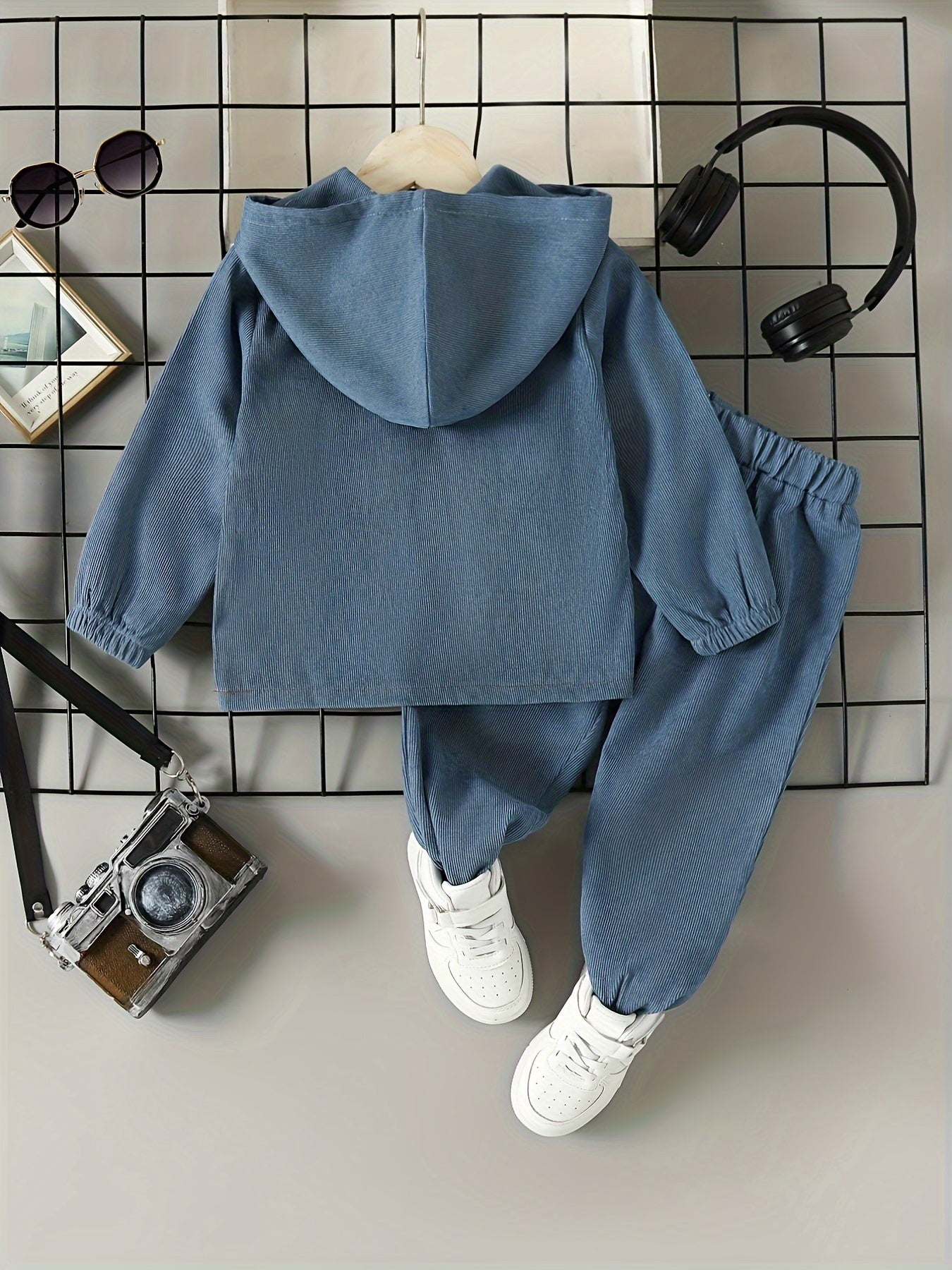 2 Sets Corduroy Sweatshirt Set 2 Sets Boy's Casual Corduroy Long Sleeve Sweatshirt & Elastic Waist Pants Set | For Autumn And Winter &