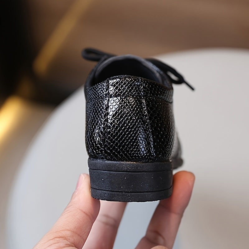Boys' Formal & Casual Lace-Up Shoes - Pointed-Toe, Non-Slip TPR Sole, Easy Lace-Up Closure for Toddler, Kids, Boys - School, Parties, Casual Attire