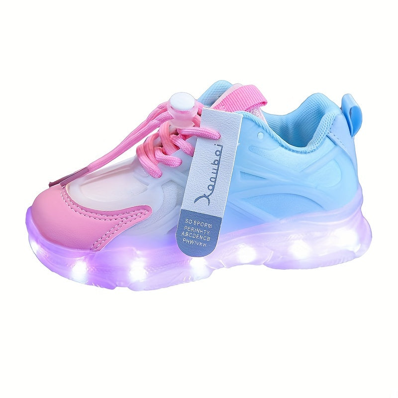 Rechargeable Glow-in-the-Dark Shoes for Kids - Colorful Neon Sneakers with Light-Up Design, Lightweight & Durable for Street Dance, Nighttime Play, and Casual Wear, Shoes for Girls,