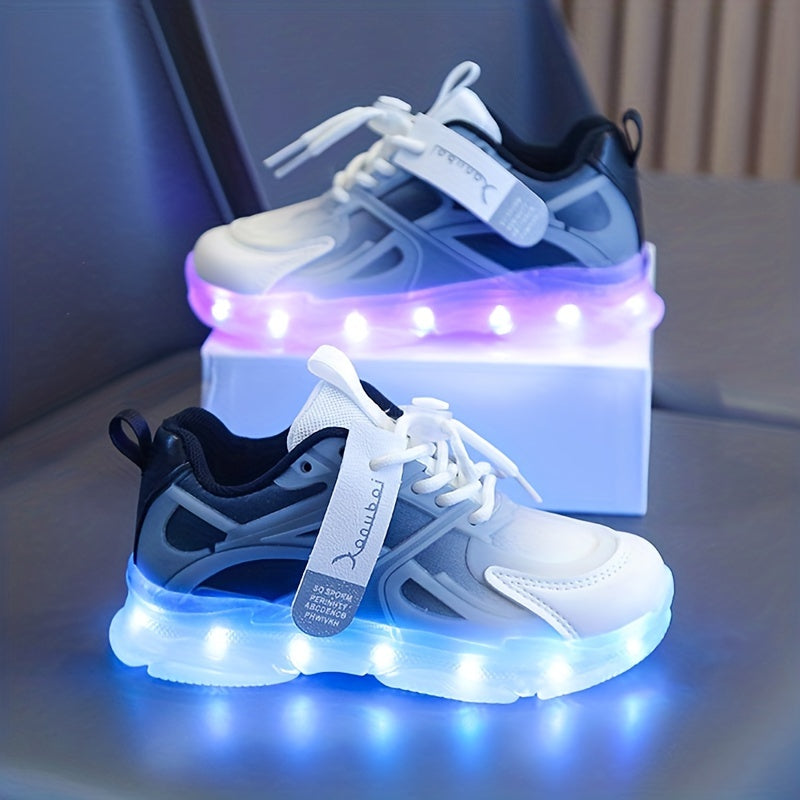 Rechargeable Glow-in-the-Dark Shoes for Kids - Colorful Neon Sneakers with Light-Up Design, Lightweight & Durable for Street Dance, Nighttime Play, and Casual Wear, Shoes for Girls,