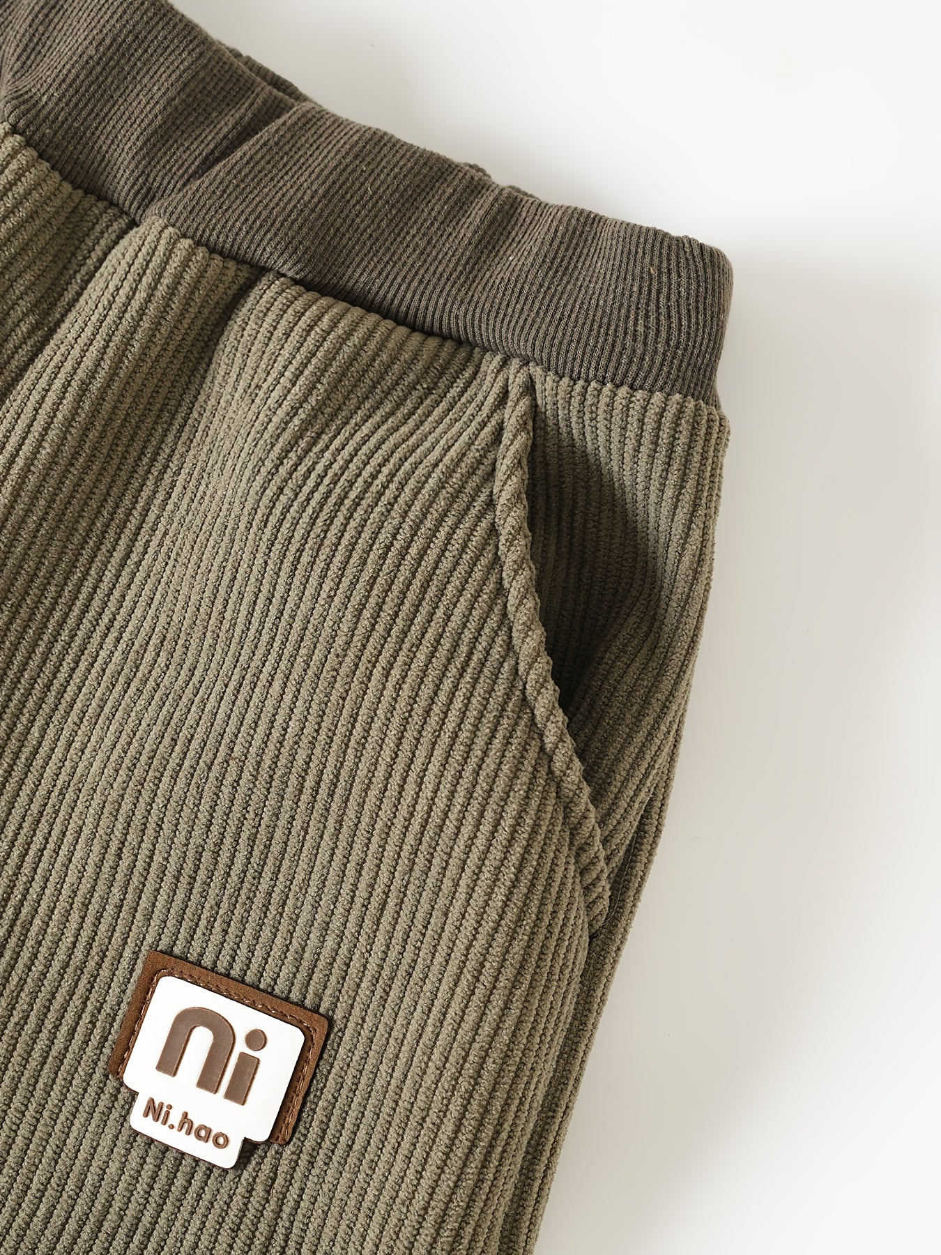 Boys' 3pcs Warm Fashion Casual Sports Pants with Pockets, Corduroy Blend Fleece Lined Fabric for Outdoor Autumn\u002FWinter