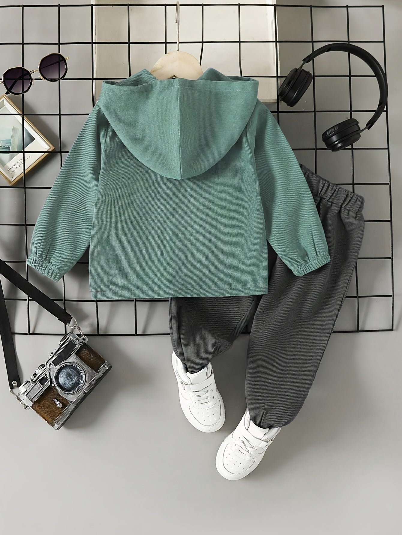 2 Sets Corduroy Sweatshirt Set 2 Sets Boy's Casual Corduroy Long Sleeve Sweatshirt & Elastic Waist Pants Set | For Autumn And Winter &