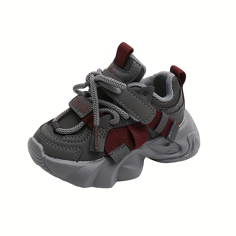 Kids' Sneakers with Closure - Boys & Girls First Walkers Shoes, Non-Slip PVC Sole, Easy-On Closure for Toddler Boys Girls, Lightweight Everyday & Running Shoes for School,