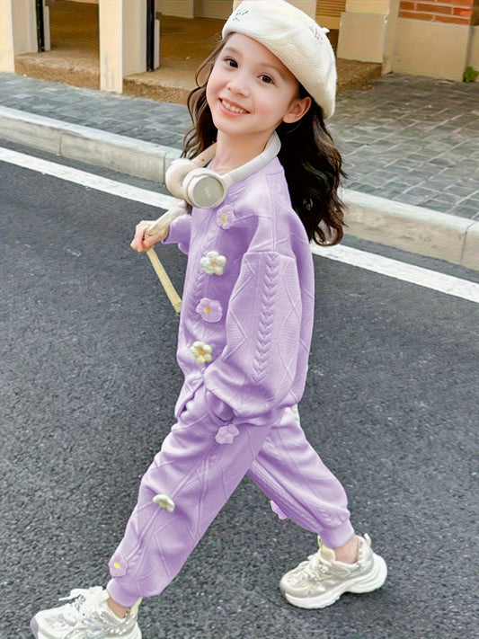 Girls' Spring and Autumn Fashion Set Korean Style 2025 New Girls' Outfit with Two-Piece Internet Celebrity